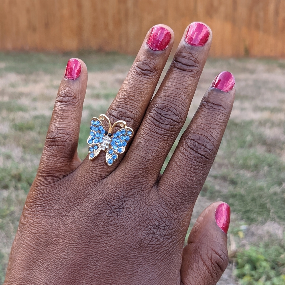 3 for $30 - NWOT Ring - Blue Butterfly